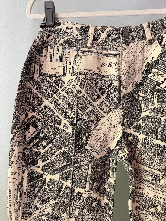 En Saison Pants - En Saison Paris Map Pants in Black and Cream